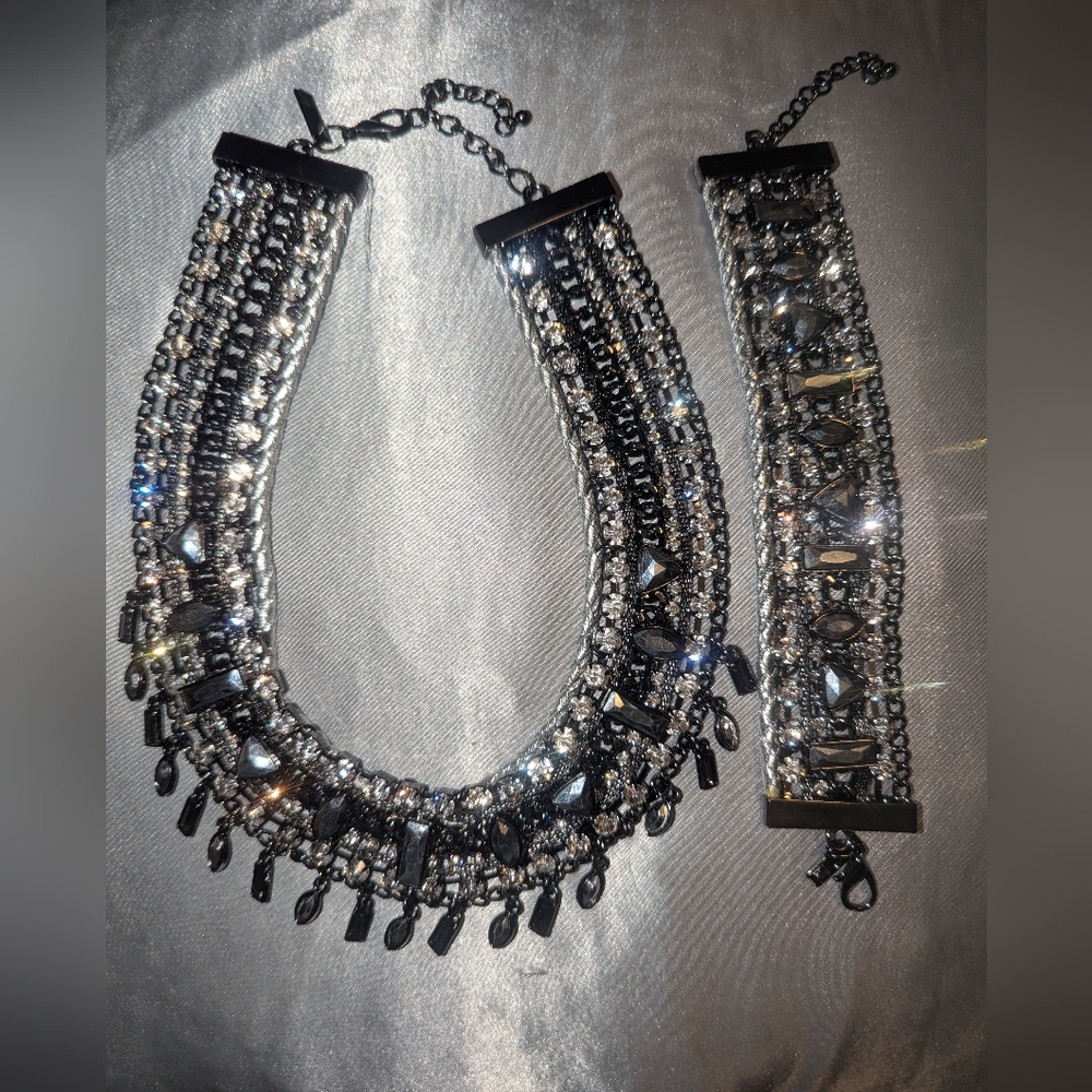 INC Statement Necklace With Matching Bracelet